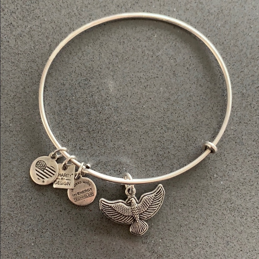 Alex and Ani silver eagle bracelet.
